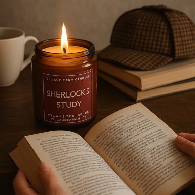 Sherlock's Study Sherlocks Study a masculine fragrance, this rich scent evokes the feeling of an old library with bound books, old pages and creaking floors.